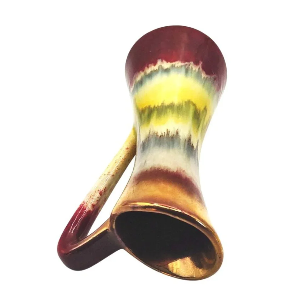 Scheurich West German Mid Century Modern Drip Glaze Ceramic Pitcher Vase - Picture 7 of 11